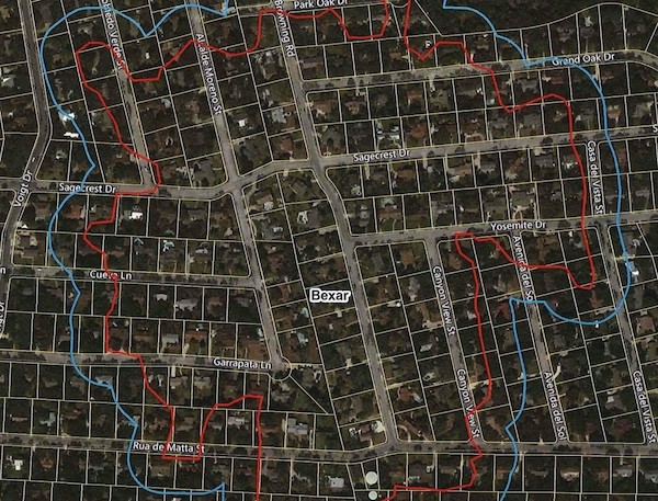 Hollywood Park Oak Wilt Map