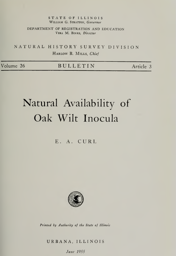 Natural Availability Ow Inocula Il Nat Hist Survbu