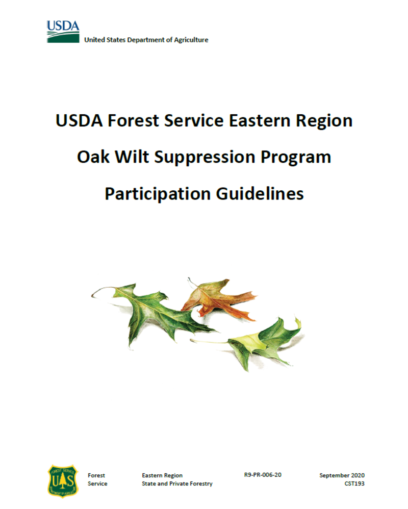 Usda Forest Service Eastern Region Oak Wilt Suppre