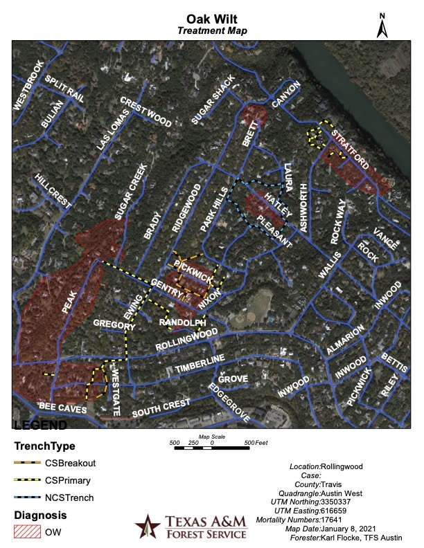 Rollingwood Oakwiltmap