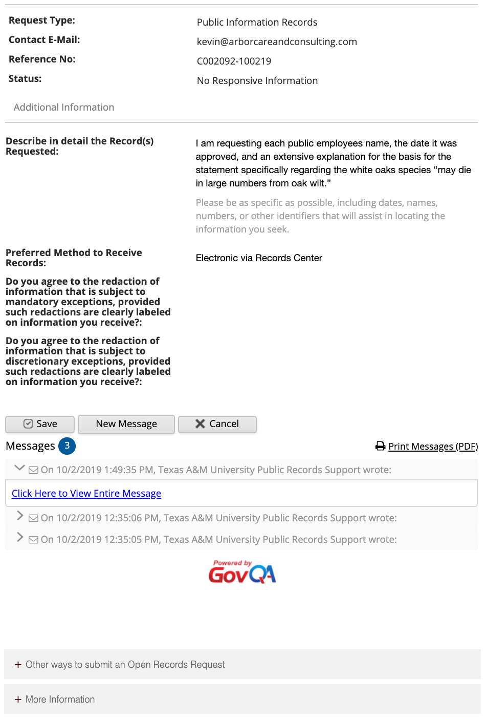 Public Information Act Oak Wilt Image 3