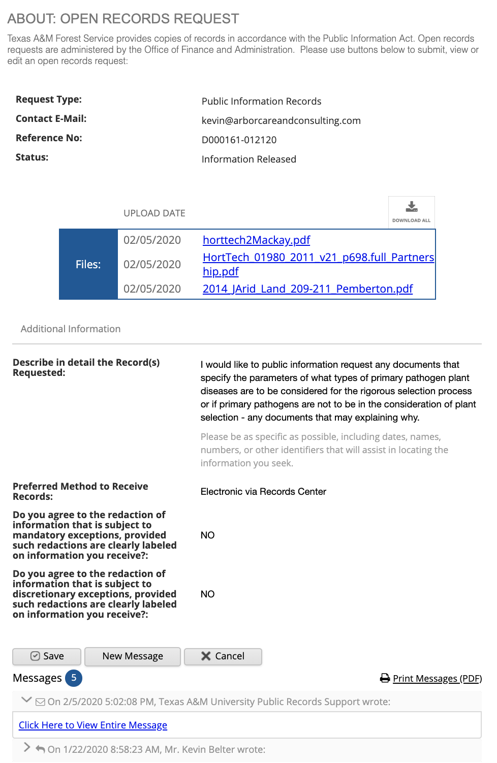 Public Information Act Oak Wilt Image 5